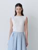 LE STUDIO Slimming Boat Neck Sleeveless Knit (Iv)