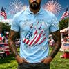 Men's Casual Short Sleeve Polo Shirt Independence Day Print 250 Years Commemorative Graphic Design Classic Fit Breathable Fabric