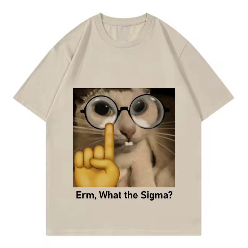 Meme Cat T Shirts Unisex Unisex Cat Tshirt Vintage Round Neck Short Sleeve Trendy Tee Shirt Streetwear