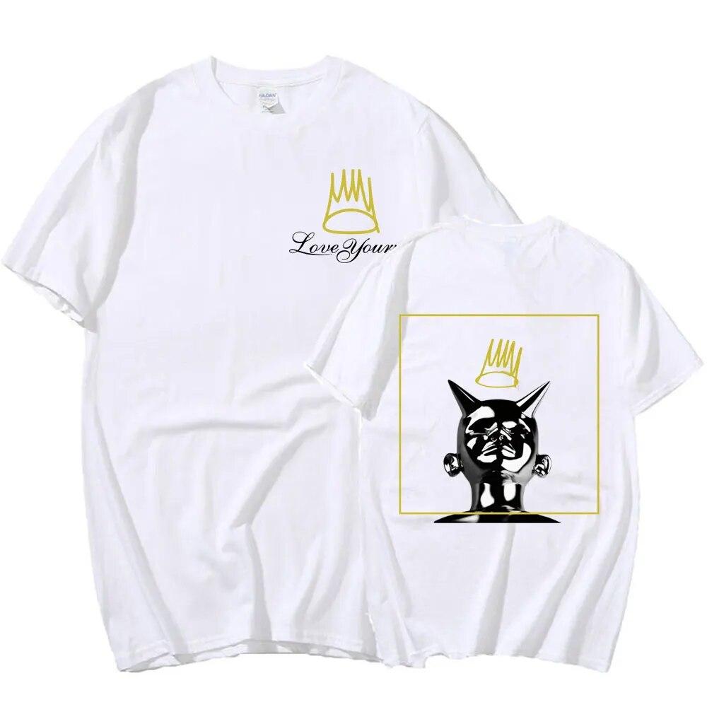 Rapper J Cole 2014 born sinner 2 Tričko Love Yourz Potisk písmen Unisex dámské harajuku oblečení Oversized tričko pánské topy