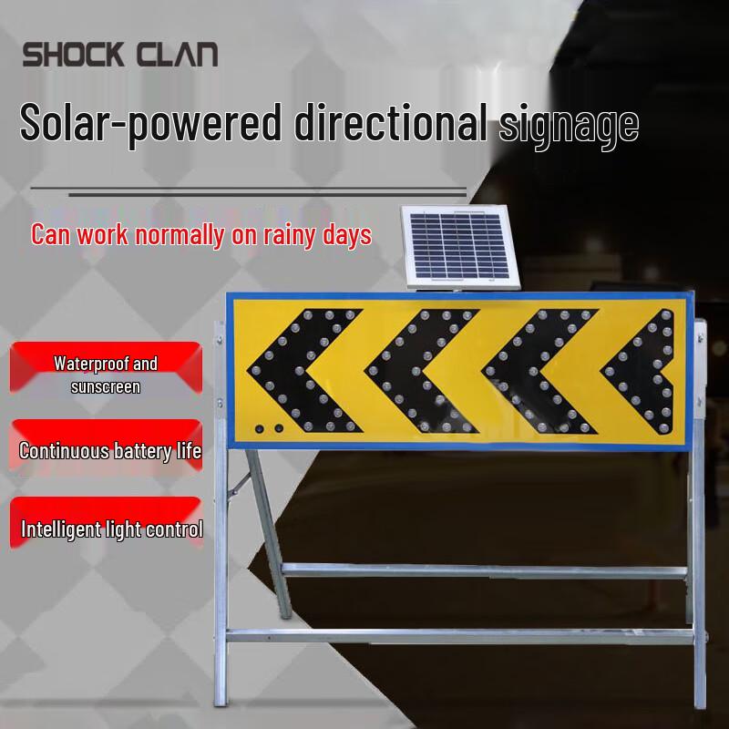 Solar LED Traffic Directional Warning Sign