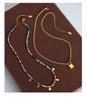 Dopamine Beaded Round Pendant Necklace: Titanium Steel Temperament Lock Chain