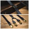 Retro Suspenders for Men Black Suspender Clip Simple Leather Suspenders  Business