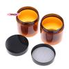 M-1pcs 200ml Wide Mouth Empty Makeup Jar Pot Amber Brown Cosmetic Face Cream Bottles Lip Balm Sample Container Jar Pot Makeup