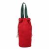 Portable Canvas Thermos Pouch Solid Color Handheld Drawstring Storage Bag Water Bottle Carrier Bag Outdoor