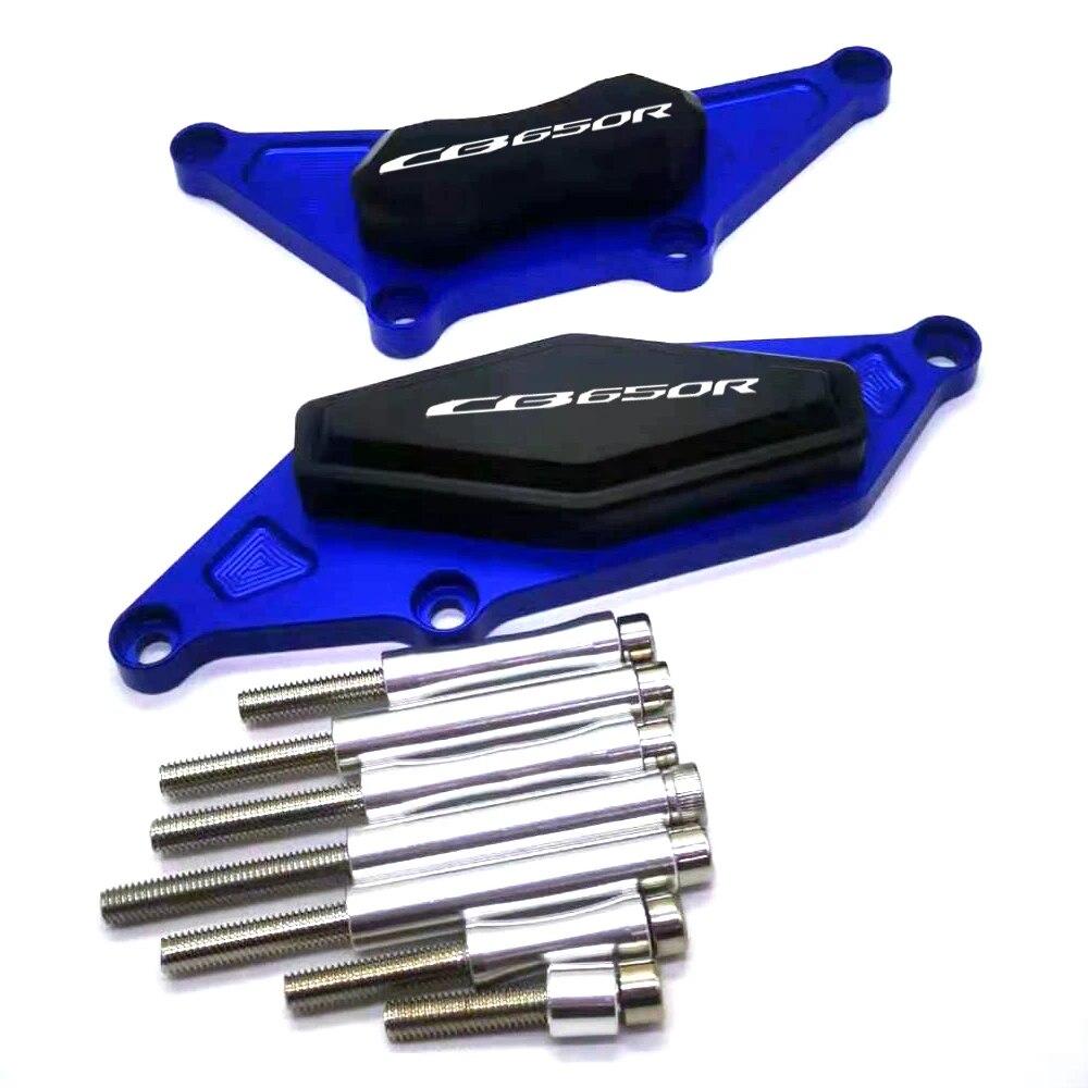 For Honda CB650R CB 650R CB650 R CNC aluminum +POM Full Set Engine Crash Pads Frame Sliders Protector