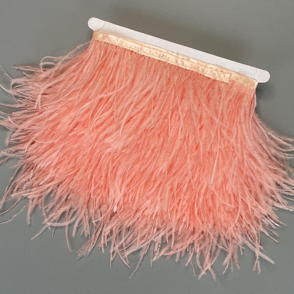 FeatherOstrich Feathers Trim 13-18CM 5-7inch Feather Plumes Ribbon Selvage For DIY Wedding Dress Decoration Crafts Accessories