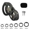 With 5 Size Cock Rings Penis Soft Silicone Chastity Cage Device Anti-Cheating Penis Lock Restraints for Men Discreet Sex Toy 18+