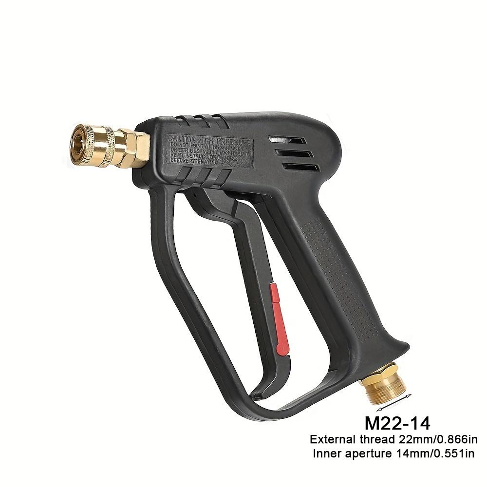 

4000PSI High Pressure Washer Gun with 5 Color Nozzles, 1/4 Quick Connect, M22-14 Manual Power for Car & Garden Cleaning