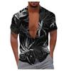 Men's Hawaiian Shirt Fun Short Sleeve Button Up Shirt  Holiday Beach Shirt