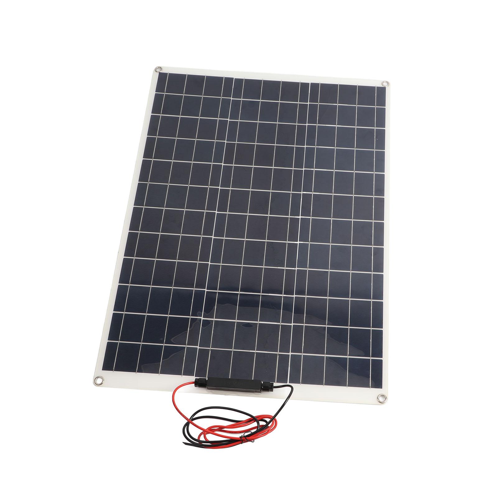 300W Monocrystalline Silicon Solar Panel Kit, 70 x 50cm Portable RV Camping Solar Panel with Clips Controller and Suction Cup, Overload Conservation