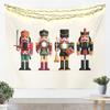 Christmas Nutcracker Tapestry for Bedroom Aesthetic Botanica Garden Wall Tapestry Aesthetic  Soldier Royal Guarder Tapestries