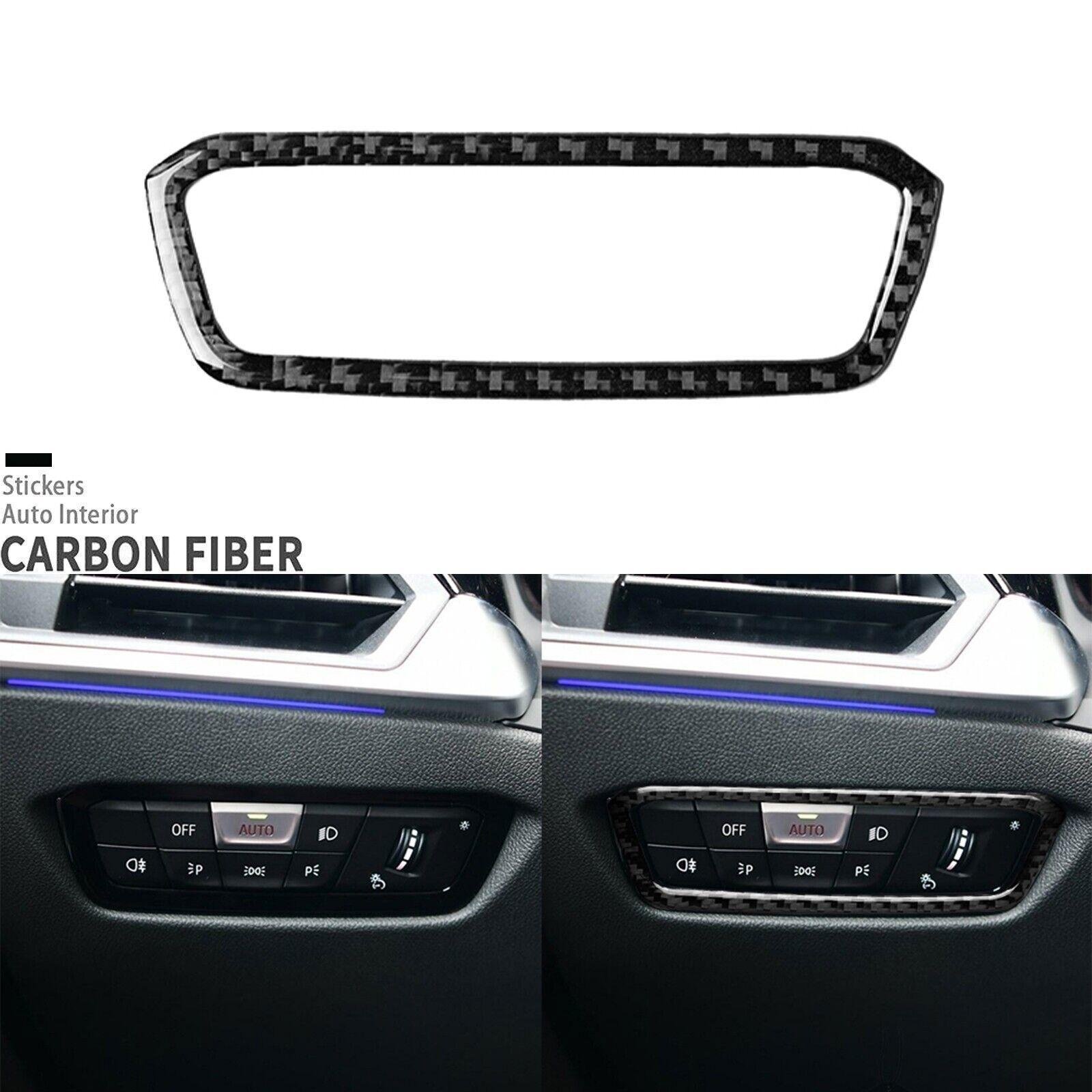 Real Carbon Fiber Headlight Switch Cover For BMW 3 Series G20 G28 G80 G82 19-24