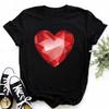 Maycaur New Finger Heart T Shirt Women Tops Korean Ulzzang Graphic Tees Women Fashion Women's T Shirts 90s Girls Black Shirt