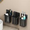 3pcs Free Installation Plastic Wall Mounted Drainage Storage Rack Toothbrush Holder Cosmetics Storage Box