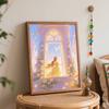 disney digital oil painting belle princess unicorn castle hand painting kit diy home decoration