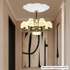 2-in-1 Switch Chandelier Hoist Lift System, 100kg/220lbs Capacity, Modern White Ceiling Light Lift, Chandelier Elevator Hoist