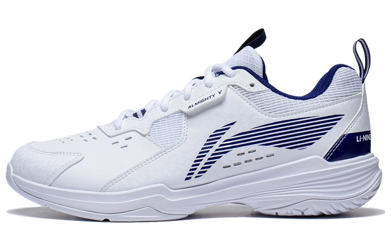 Li Ning Ace V Collection Breathable Low top Badminton Shoes Unisex White Blue AYTT001-3 39