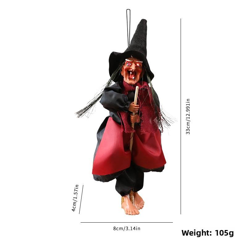 Halloween Witch Pendant for Haunted House Ceiling Halloween Decoration Scene Arrangement Hanging Witch