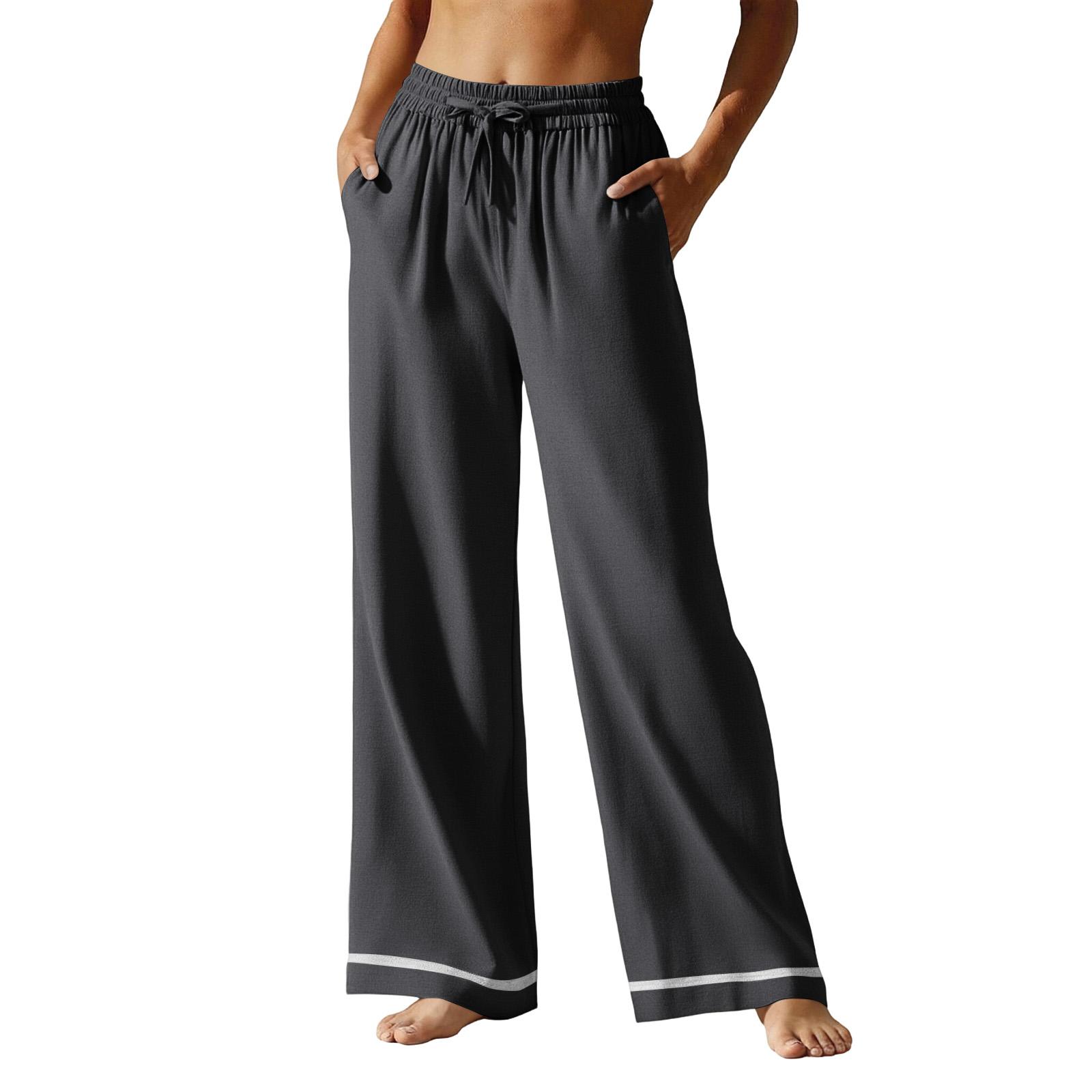 

Women s Casual Loose Pants Straight Wide Leg Pants Casual Pants S