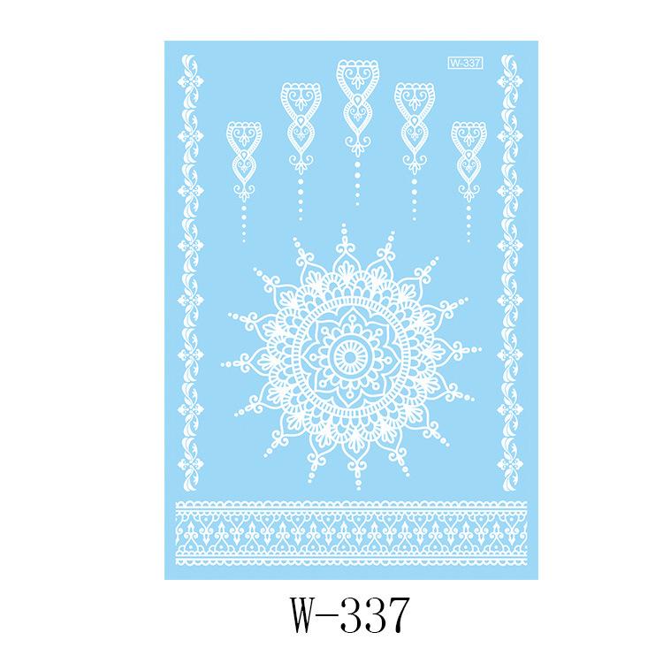 Black And White Lace Tattoo Sticker Wedding Bride Waterproof Tattoo Sticker Tattoo
