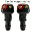 2PCS Universal Front Windshield Washer Wiper Nozzle Jet Sprayer Water Spout Outlet Adjustment Car Spray Nozzle