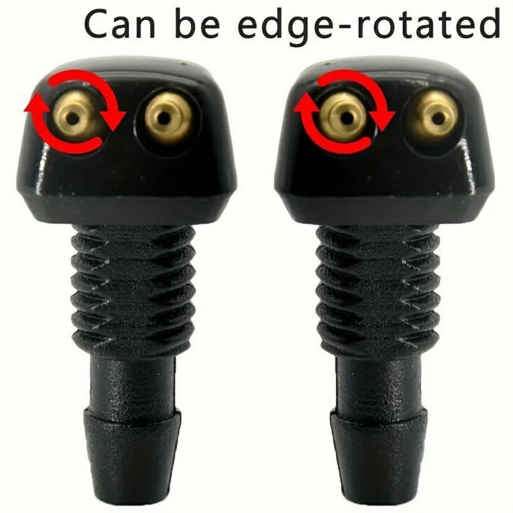 2PCS Universal Front Windshield Washer Wiper Nozzle Jet Sprayer Water Spout Outlet Adjustment Car Spray Nozzle