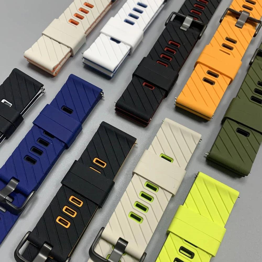 22mm Silicone Soft Bracelet For Garmin Venu 2 3 4 45mm/Vivoactive 4 Sport Strap For Garmin Forerunner 265 255 570 47mm Watchband