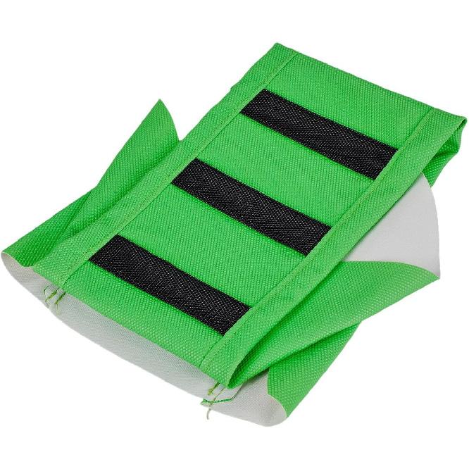 Dirt Bike Seat Cover Universal for KX 85 65 112 250 450 KLX 110 140 300R Motocross Off Road Pit Bike Green Non Slip Black Stripe/Gripper Soft/Water
