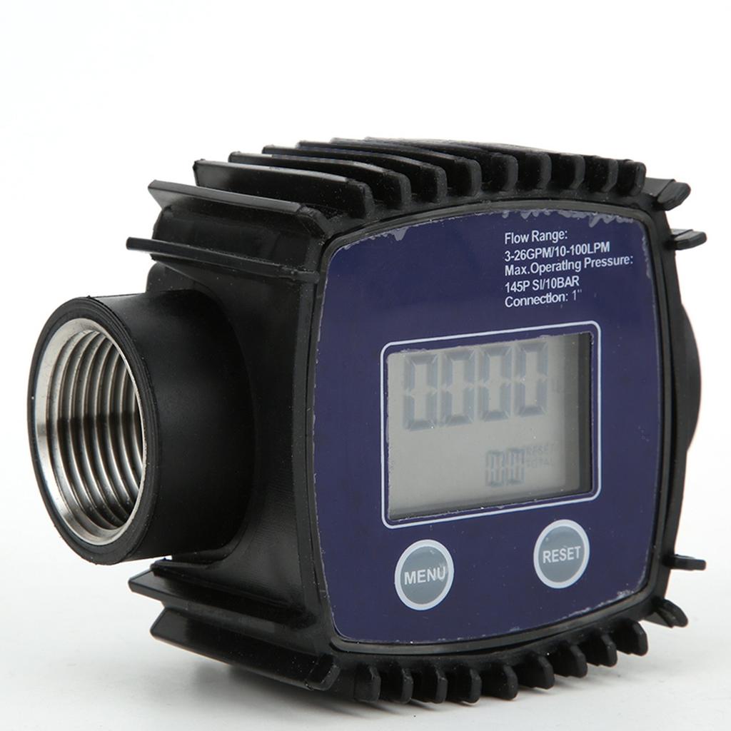 K25 1in Female Thread Flowmeter Digital Display Water Liquid Flow Sensor 10‑100L/MIN