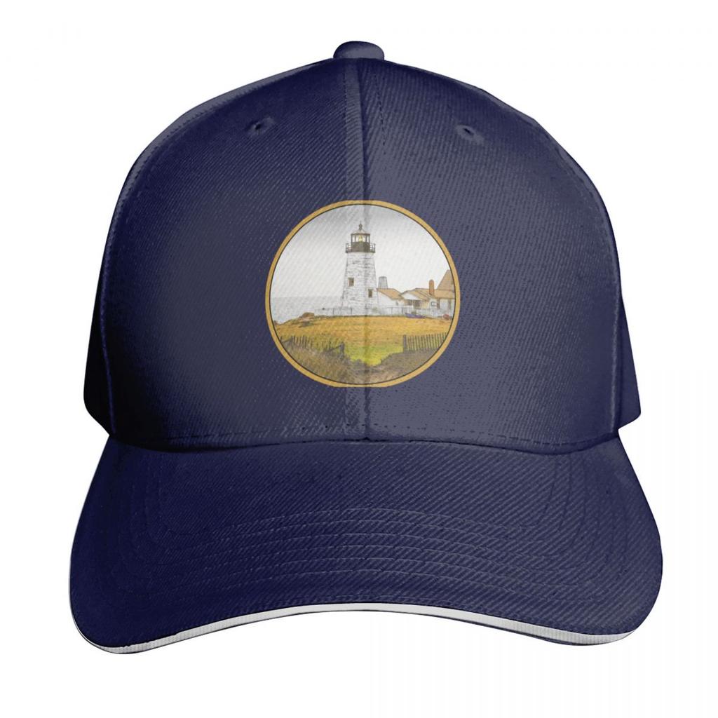 Maine Pemaquid Lighthouse Original Art Baseball Cap Casual Daily Wear Quick Dry PerforUnisexce Cotton Twill Breathable
