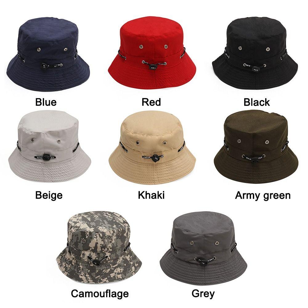 Outdoor Packable Casual Camouflage Fisherman Cap Sunscreen Bucket Hat Summer Sun Caps
