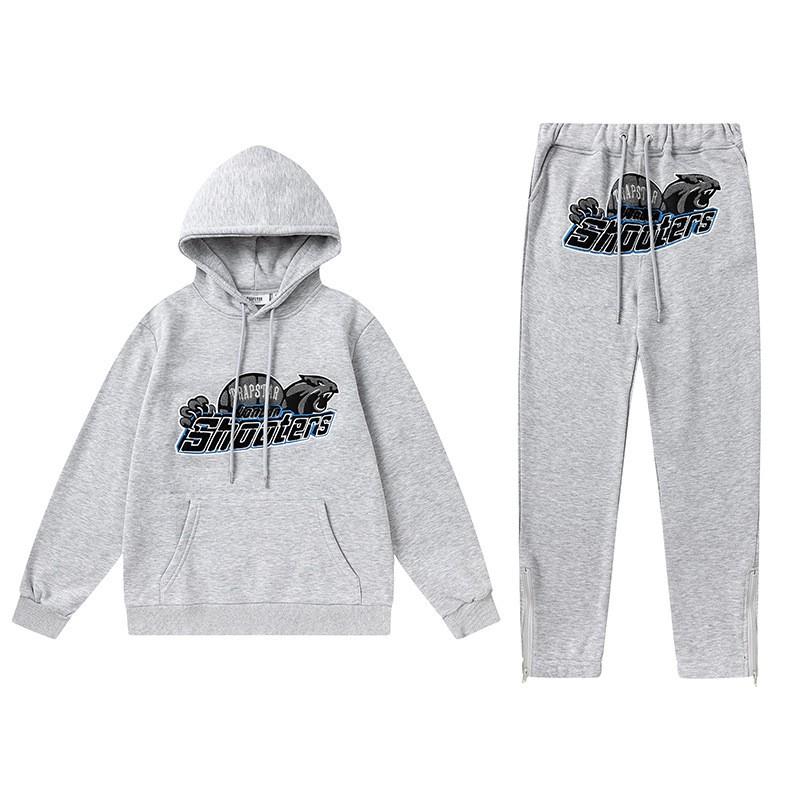 Streetwear Hooded Sweatshirt Set Loose Fit Embroidery Winter Casual Top Youth