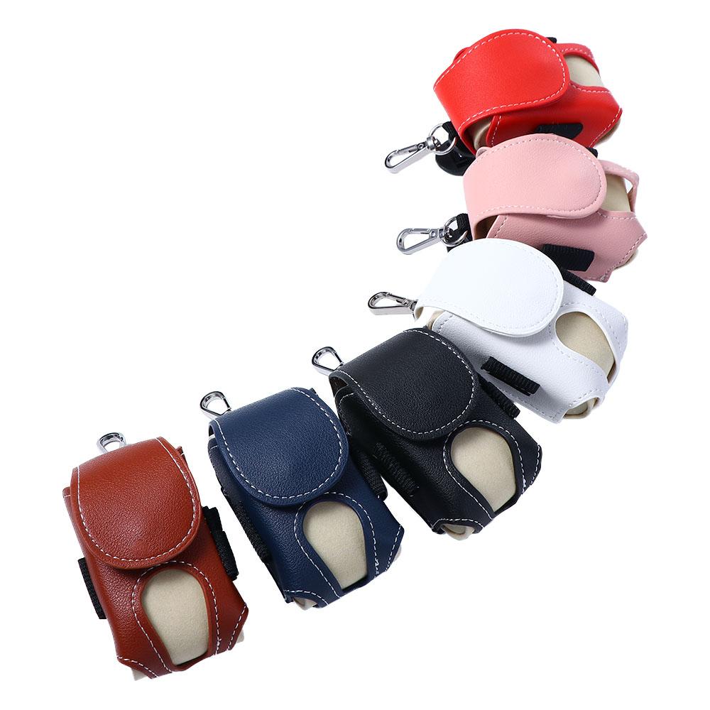 Pocket Storage Bag Golf Accessories Leather Golf Ball Pouch Golf Ball Storage Pouch Golf Ball Container Golf Waist Holder Bag