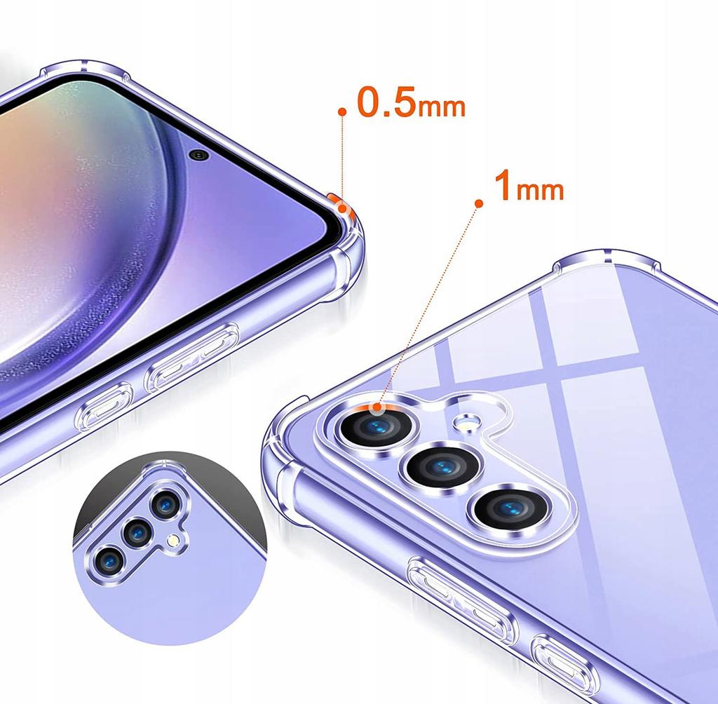 Etui Bezbarwne Wzmacniane Anti Shock Do Samsung A16 5G +Szkło