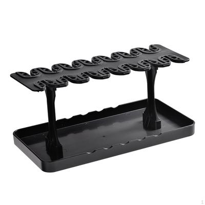 Watercolor Paint Brush Drying Rack Makeup Brushes Holder with 14 Slots Black Stable Desktop Display