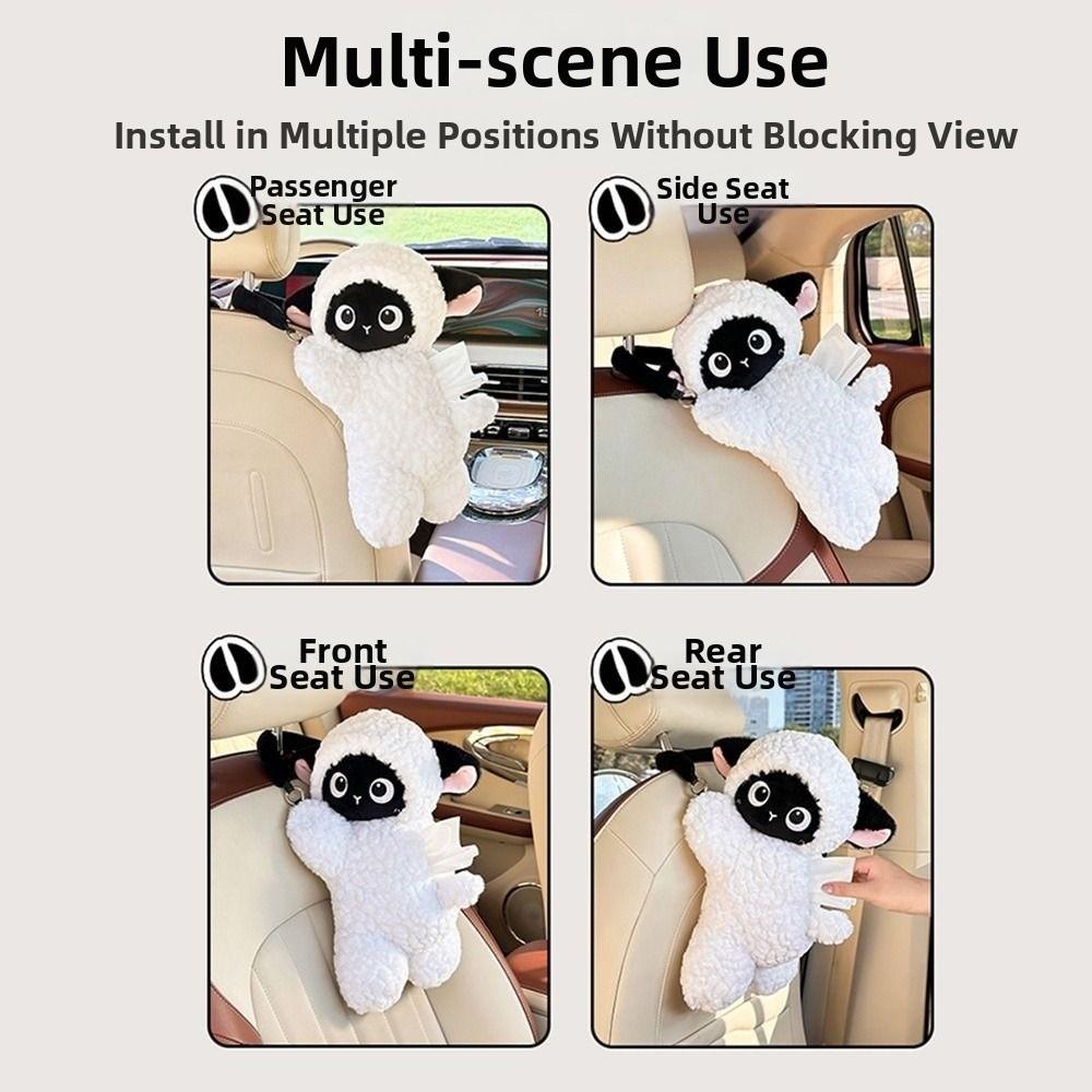 Cute Car Plush Napkin Box Soft Tissue Storage Holder Wall Hanging Napkin Dispenser  Family Car
