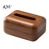 Natural Wood Grain Box Solid Tissue Box, Rectangular Wooden Dispenser, Flip Top Compact Napkin Holder for Hotel Lid Case Living Room Bedroom And Small