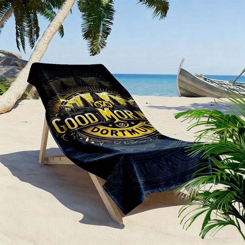 Borussia Print Beach Towel, Large Soft Quick Dry Towel for Beach Camping Swimming