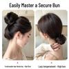 Black U-Shaped Hairpin: 2-Prong Insert Comb for Secure Bun & Ponytail Styling Without Hair Damage