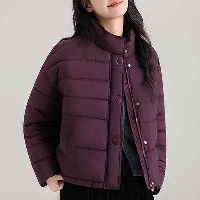 Parka Corti alla Moda da Donna Cappotto Invernale Collo Alto Spesso Caldo Eleganti Giubbotti da Signora