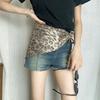 Weiches Wickel-Haartuch mit Leopardenmuster Hip-Hop Punk Bandana Kopfbedeckung Dreieckiges Kopftuch Streetwear