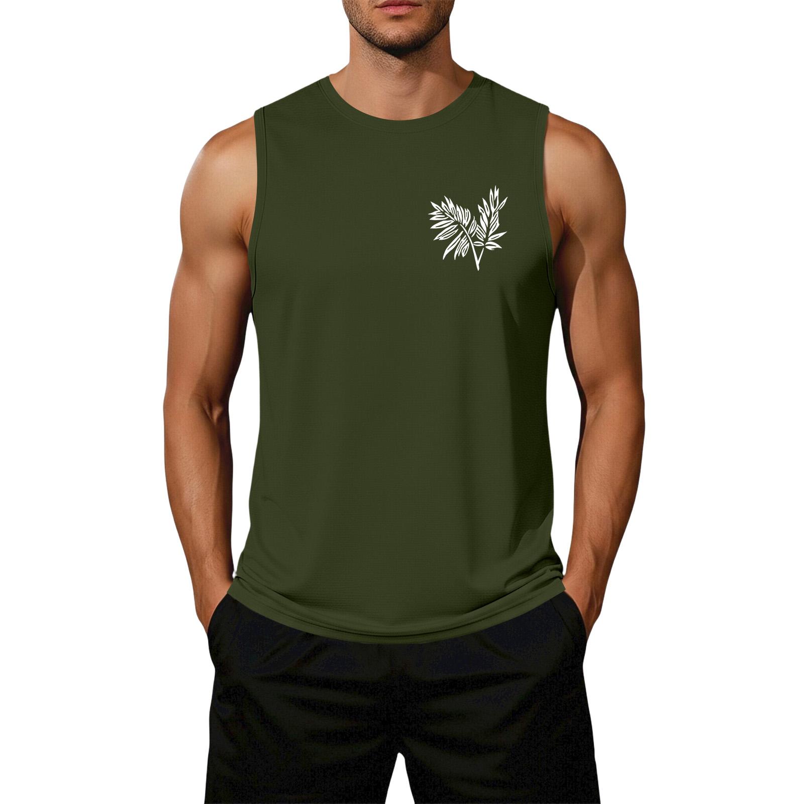 

Men s Loose Fit Sleeveless Casual Tank Top Flag Print Graphic Design Soft Fabric Comfortable Fit Summer Wear L
