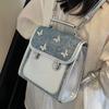 Student Class Backpack Women's Korean Version Retro Fashion Butterfly Handbag 2025 Niche Simple Trend Shoulder Bag