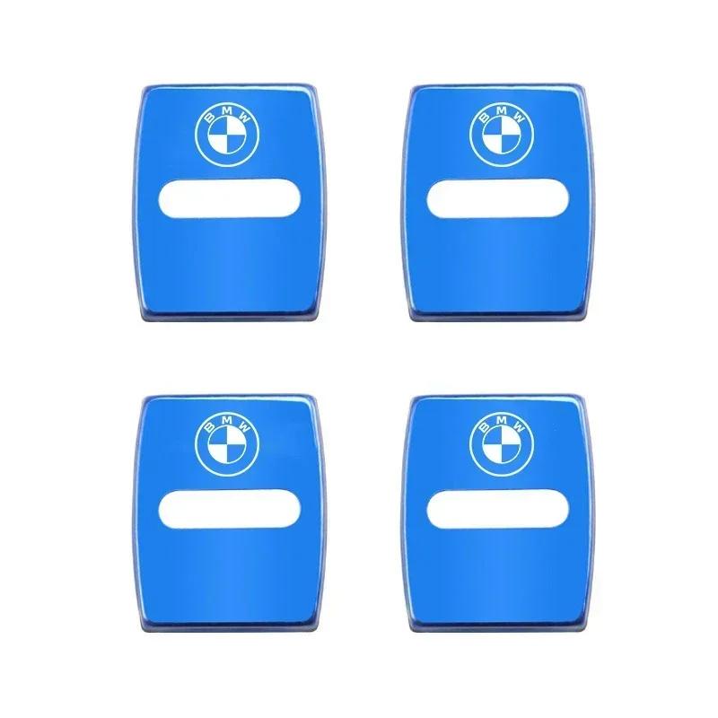 BAGV1 Car Sticker 4Pcs Titanium Alloy Car Door Lock Protective Cover For BMW E46 E90 E60 F30 F10 E39 E36 F20 G20 G30 E92 E87 E91 X5 E7