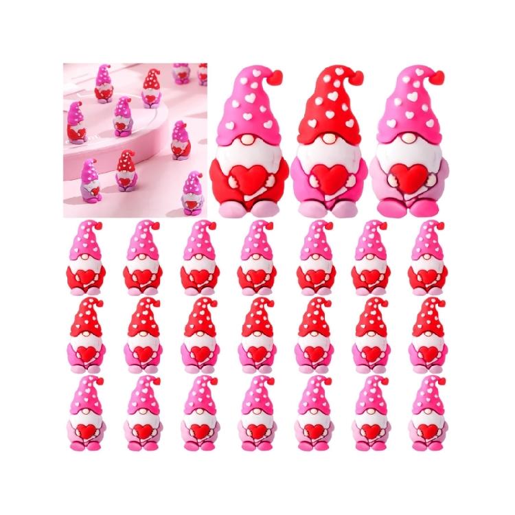 

Miniature Valentines Gnomes Figurines to Hide Small Love Heart Ornaments Decors Tiny Dwarf Gnomes Gift for Wedding Decors