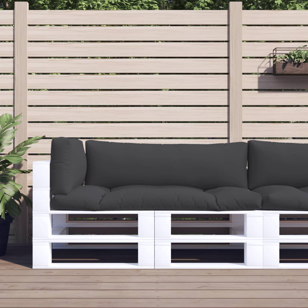 Pallet Cushion Set 3 Piece Black Fabric