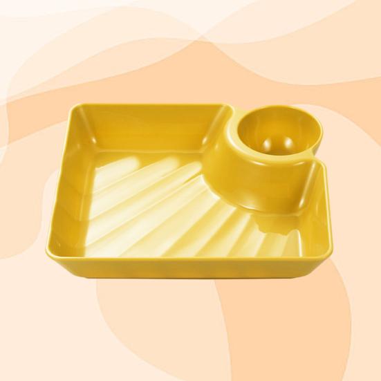 Knödelteller mit Soßenteller-Design, vielseitig, leicht zu reinigen, für Snacks, Desserts, Sushi-Tablett, Küchengeschirr