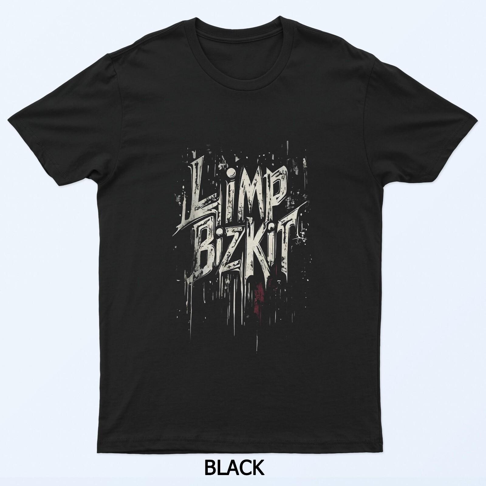 Limp Bizkit Grunge Band Logo Nu Metal Rock Music Fan 100% Cotton T-shirt Mens Tees Top 3XL