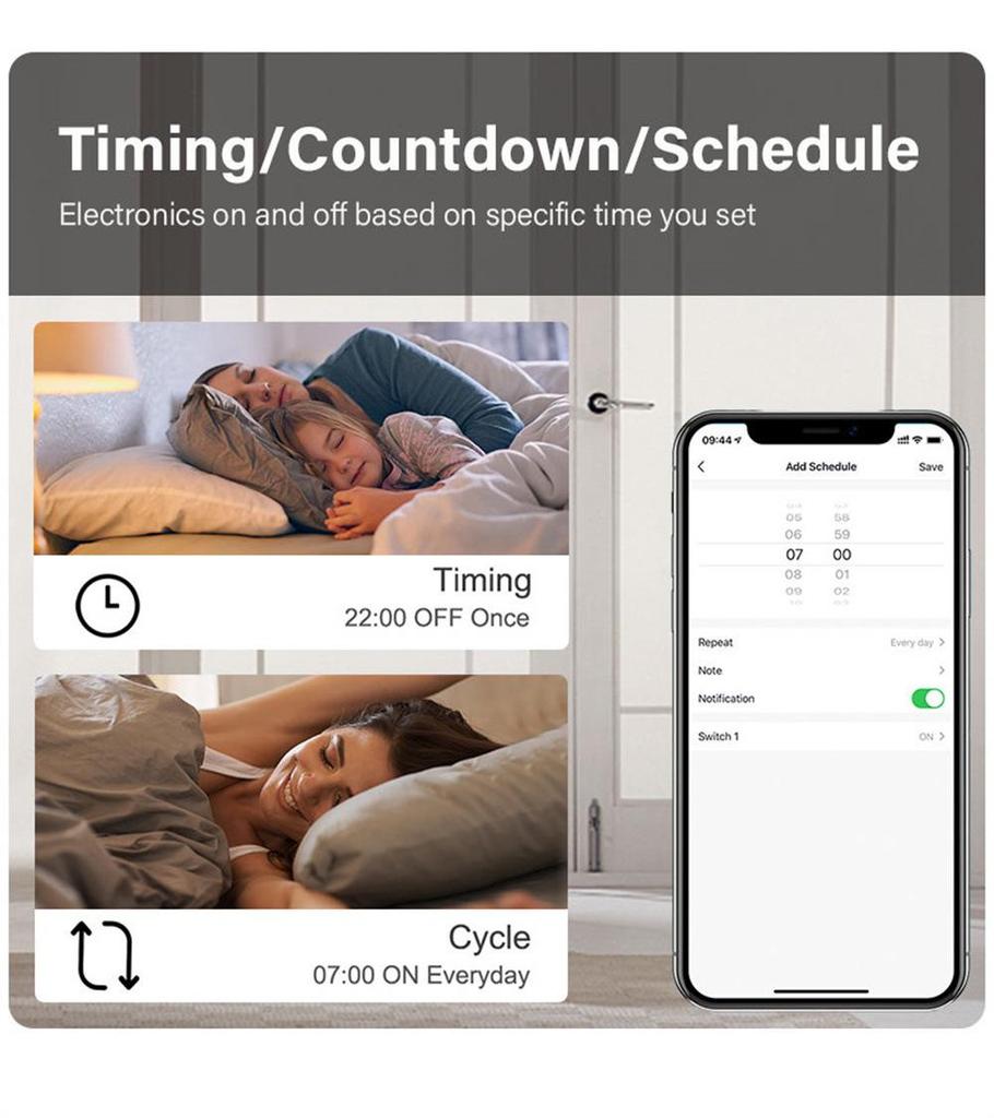 Mini Doodle Smart WiFi Hidden On/Off Voice & App Control Switch